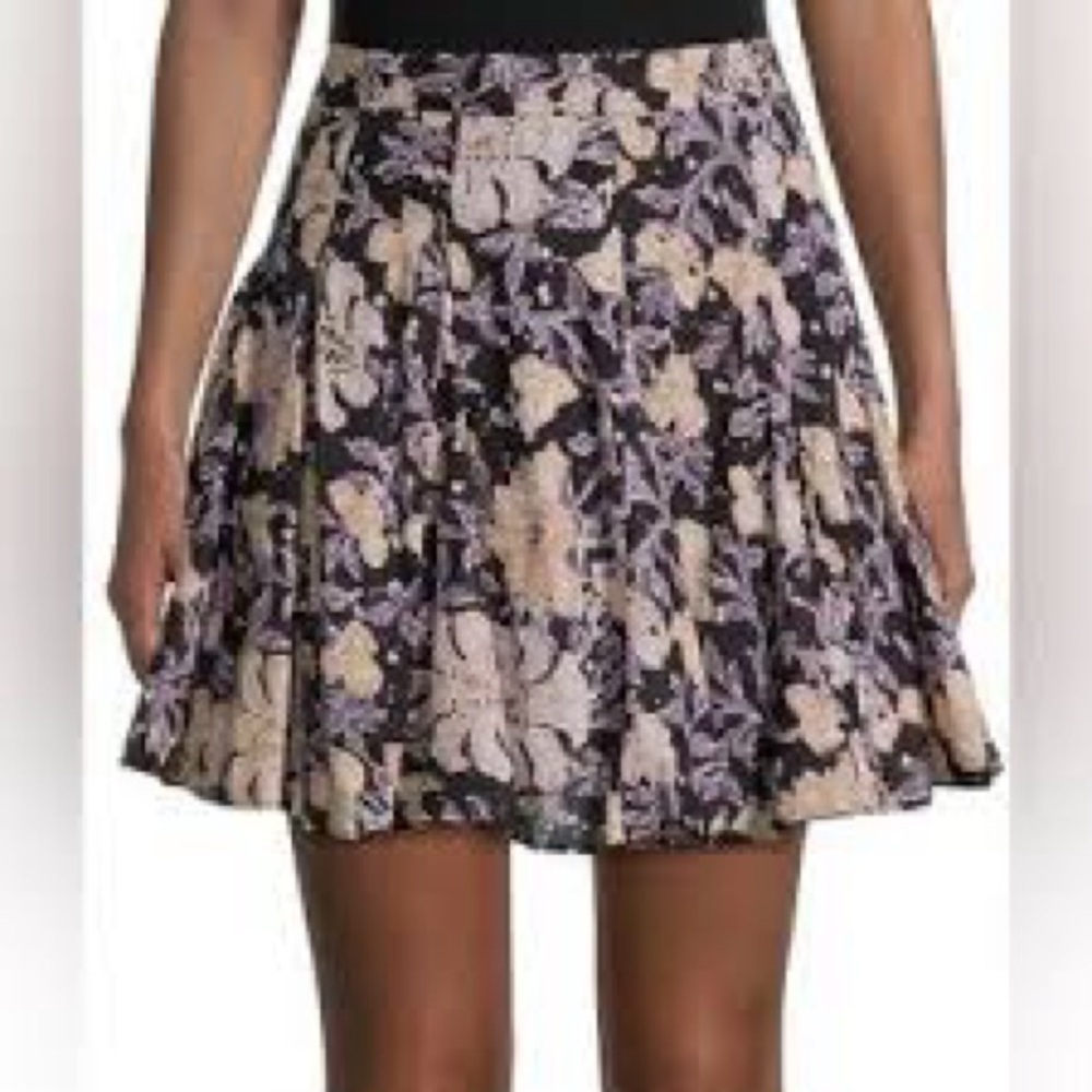 NWT FREE PEOPLE End Of The Island Floral Godet Skirt (111)